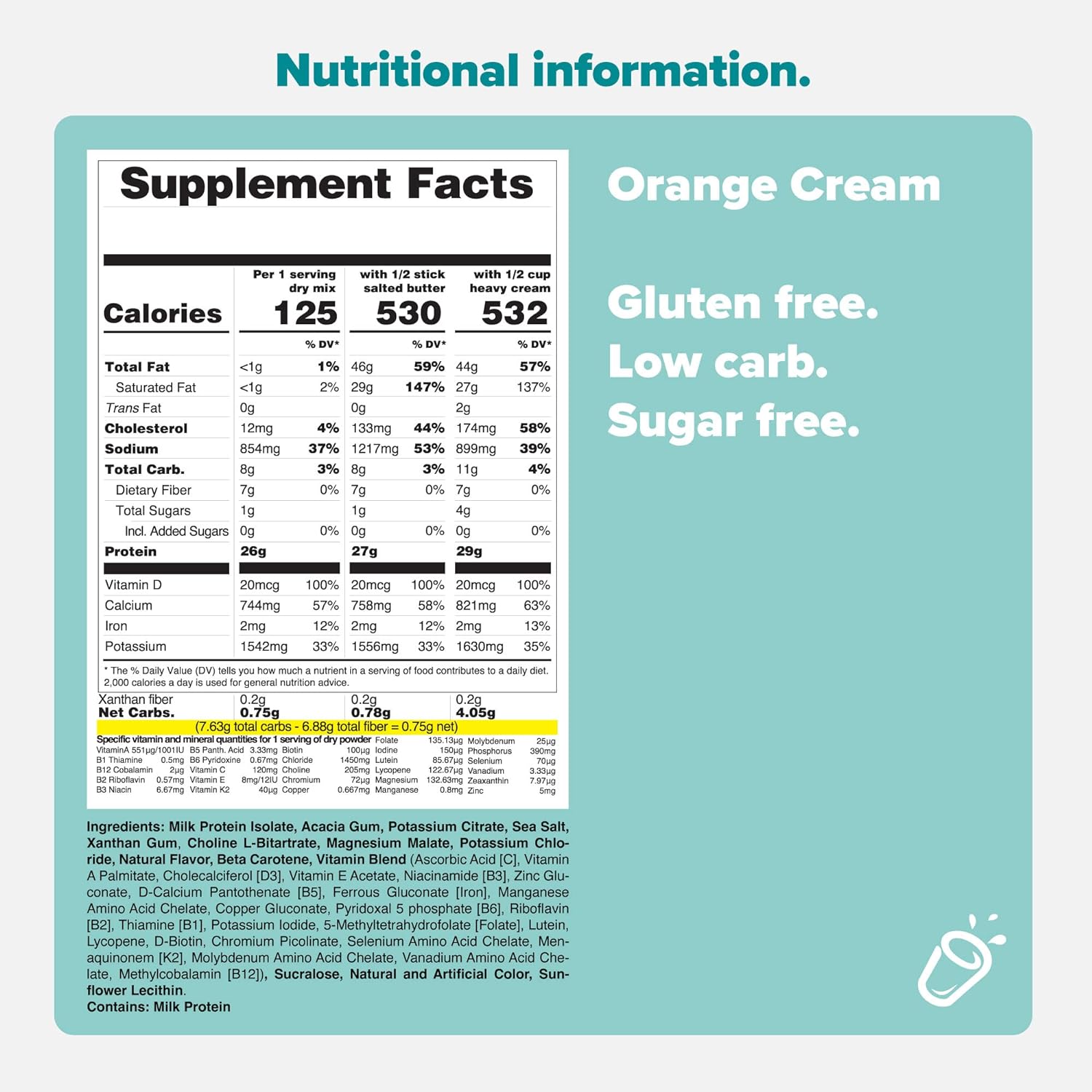 Keto Chow Cookies and Cream | Keto Meal Replacement Shake Powder | Nutritionally Complete Keto Food | Low Carb Keto Meals | Delicious Easy Meal Substitute Drink | Protein Rich You Choose The Fat| 21 Meal Bulk Pack - Image 2